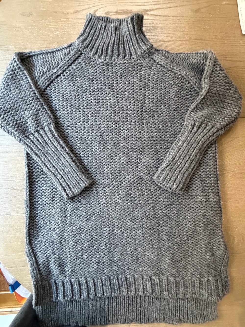 Vintage Calvin Klein Grey Turtleneck Chunky Knit Sweater - Women